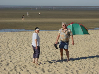 Kirsten und Gnter am Strand